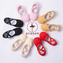 Dance shoes boys Black soft bottom practice shoes kindergarten girl baby tie-free children cat claw shoes professional