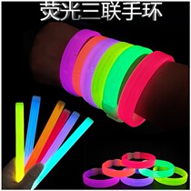 Fluorescent Stick Wholesale Seven Color Night Luminous Bracelet Bracelet Handring Disposable DIY Childrens Toy Creative Concert 100