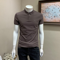 2021 summer new short-sleeved polo shirt mens Korean slim lapel T-shirt youth simple base shirt mens t-shirt