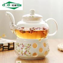 Boiled scented tea small refreshment teapot candlestick tea fan health glass pot small boiled tea small candle