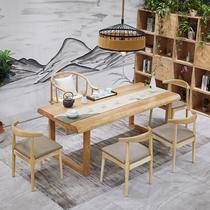 New Chinese Tea Table and Chair Combination Simple Modern Tea Table Solid Wood Furniture Home Office Tea Table Tea Table
