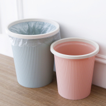Large trash can Household kitchen living room bathroom toilet Car lidless paper basket European style creative classification cheese