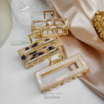 Korean version of temperament back of the head hair grab clip simple fashion retro metal hairclip female shark clip headgear hair card