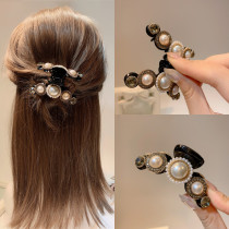 Clip headdress hair clip Back of the head clip Korean pearl crystal edge clip bangs card hair card Sen department fairy super fairy
