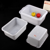 Weiche special department store white plastic square basin ice tray food vegetable basin storage box hotel collection Bowl