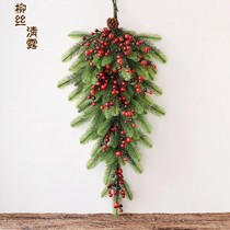 Christmas decoration pendant pe rattan hanging upside down green dining room wall Wall wall hanging creative Acacia red bean jewelry