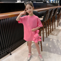  Bala bala girls summer dress 2021 new childrens clothing childrens short-sleeved skirt summer girl T-shirt skirt
