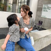 Jasmine Fried Street Kiss on Mothers Eve Female Summer Break Flower Mother Woman Dress Floral Side Ultra-Fancy Short Foreign Air Blouse 2021