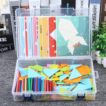 Childrens beneficial intelligence brain puzzle toys 4-6 years old 3 development kindergarten Tangram teaching aids students use first grade