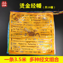 Hot stamping chants Guanyin Duomo six-character Lotus Master longevity a variety of scriptures five-color Wind Horse Flag Tibet Jingqi 1