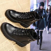 Martin boots female Inn Wind 2021 new winter plus suede short boots thick bottom boots womens boots 100 hitch ladys shoes