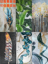 Mosaic background wall painting cut painting mosaic porch decorative painting art mural personalized custom tile jigsaw puzzle pattern