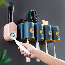 Toothbrush shelve hanging wall-free hanging tooth cup teeth mouthwash toothbrushing cup cup wall-hanging wall-mounted hanging wall suit box