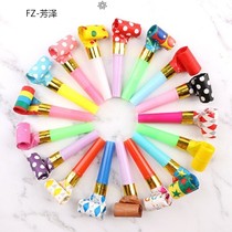 Children whistle flute eyes birthday school tornado long tongue little baby funny children flute roll gift
