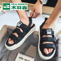 Wood Linson Sandals Boys 2022 Summer New Outdoor Sports Cool Drag Softbottom Breathable Guys Driving Beach Shoes