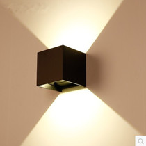 Simple modern elegant black corridor aisle wall lamp minimalist led adjustable outdoor waterproof creative wall lamp bedside lamp