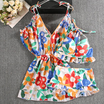 Couple swimsuit 2021 new fashion bikini three-piece summer vacation sunscreen park mens and womens suit swimming suit