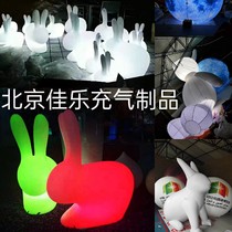 Little rabbit large decorative Net red glowing Mid-Autumn Festival moon Air model moon outdoor light n custom inflatable New
