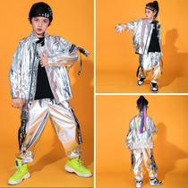 Children's hip-hop suit fried street cool bright jacket children's hip-hop handsome show mechanical dance tide costume