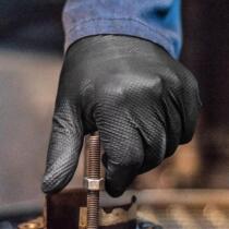 Industrial grade diamond nitrile gloves thickens automobile machinery repair and oil resistance wear strong and durable