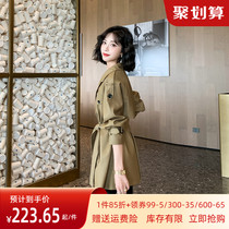 Trench coat women small man 2021 this year popular Spring and Autumn New Korean fashion temperament short card autumn coat