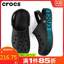 CROCS Carlochi hole shoes womens shoes men shoes 2021 summer summer new leisure light seaside breathable slippers Black