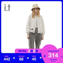 it MUSIUM DIV womens jacket jacket 2021 spring and summer new vintage casual logo embroidery 70287