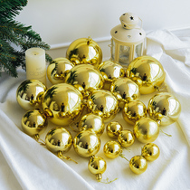 Christmas Decorations Color Golden Hollow Reflective Bright Light Plastic Ball Festival Opening Wedding Wedding Wedding Wedding hanging ball hanging ornament