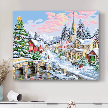雪景数字油画-雪景数字油画促销价格、雪景数字油画品牌- 淘宝