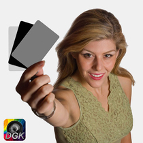 DGK Optek digital SLR Photography Color portable waterproof small white balance gray card black card 18% 3 sets
