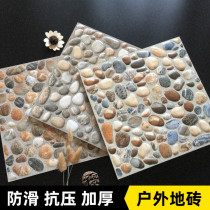 Outdoor yard floor tiles Garden yard fish pond anti-slip antifreeze floor tiles Pastoral style antique imitation pebble tiles