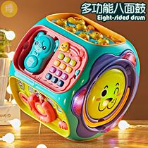 Faujasite drum six miso baby polyhedron educational toys early childhood 1 a 0-2-year-old audio music pai pai gu