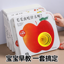 Happy foreign award-winning wonderful hole book series 0-1-2-3-year-old baby book can not tear the senses stimulate Enlightenment cognition baby Childrens Painting Book one year old two and a half year old card Touch Book children push and pull early