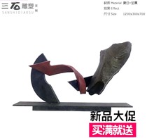 Hotel sales office model room Abstract new desktop combination sculpture Soft decoration Simple electroplated ornaments Stainless steel