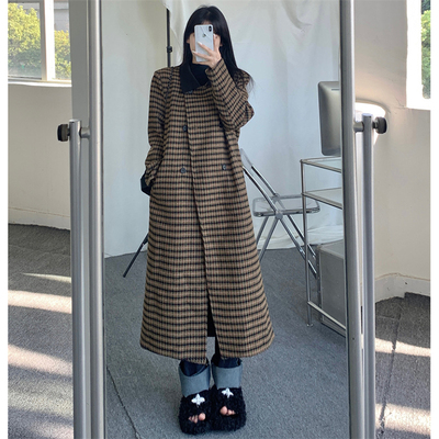 taobao agent Retro demi-season woolen coat, advanced capacious jacket, top, plus size, high-quality style, fitted