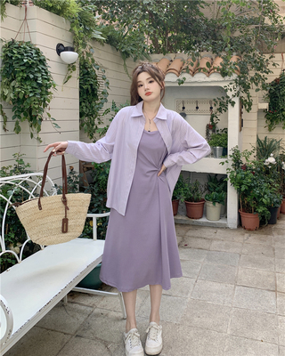 taobao agent Thin sun protection clothing, summer tank top, universal dress, set, plus size