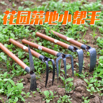 Hand-forged outdoor vegetable planting tools agricultural tools small hoes gardening household weeding digging all-steel dual-purpose hoes