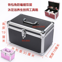 Round corner size double-layer foot bathing shop technician toolbox health massage leisure club cosmetic box foot therapy kit