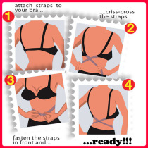 Sexy dew back cross with underwear extension buckle bra with gown rear strap lengthened merry-back non-slip shoulder strap