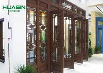 Huaxing brand pine wood 92 custom aluminum clad wood window