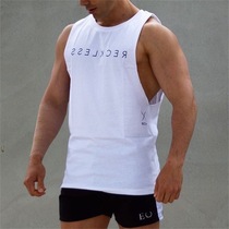 Muscle fitness brothers mens summer new leisure sports cotton sleeveless vest running training vest