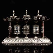 Tibet Buddhist supplies pure copper copper silver silver Meridian Auspicious Eight Treasures