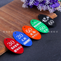 Aluminum alloy number plate number plate Malatang number plate number plate storage card key card sauna hand card customization