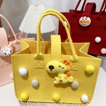 New Cute Felt Bag Cartoon Handbag Mommy Bag Mother & Baby Large Capacity Cashier Bag Carry-on Bag Trolley Hanging Bag