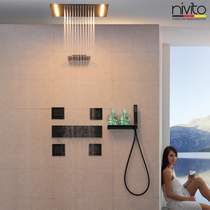 Germany nivito concealed in-wall shower black household embedded ceiling ceiling shower shower set