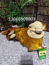 Jinsi Nan Yin Shen Wood Carving Cai Jin Bao Jinchan Pure Hand Carved Crafts Home Living Room Decoration