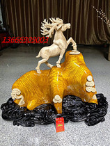 Jinsi Nan wood carving deer along the way hair Ebony ornaments flower and bird landscape animal crafts shady wood root carving Guanyin