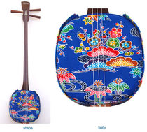 Japanese shamisen Japanese traditional samurai plucked instrument blue print classical atmosphere