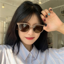 Milk tea color small red book ins Net red same street shot retro Korean version of thin face myopia sun glasses sunglasses women