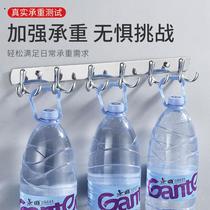 Free Punch Stainless Steel Hook Wall Personality Double Hook Bathroom Bedroom Clothes Hook Clothing Hook Door Rear Wall-mounted Hook Door